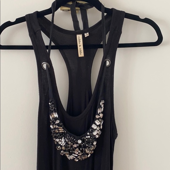 Robbi & Nikki black jeweled tank top - Picture 11 of 12